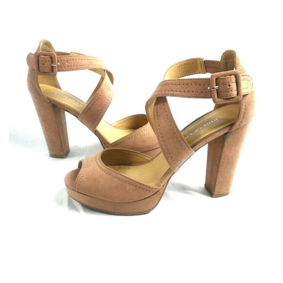 Chinese Laundry Open Toe Platform Chunky Heels - Picture 1 of 9